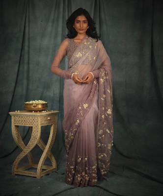 Queen Purple Saree Set 1