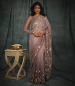 Queen Purple Saree Set