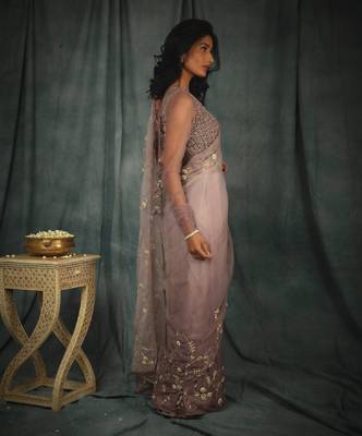 Queen Purple Saree Set 3