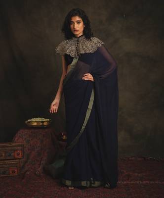 Sharanya Blue Saree Set 1