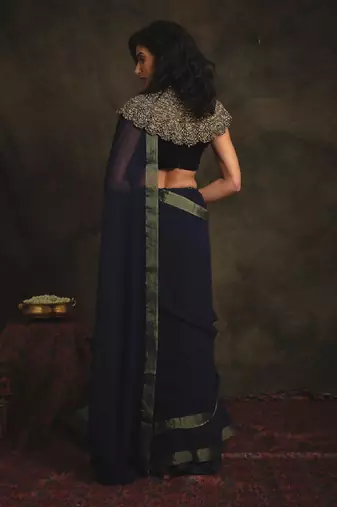 Sharanya Blue Saree Set