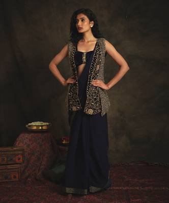 Suhasini Blue Saree Set 1