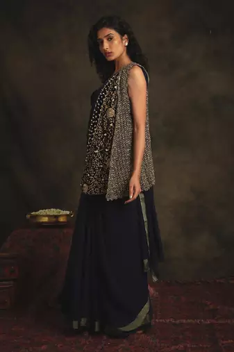 Suhasini Blue Saree Set