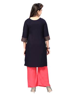 Blue printed cotton kids-tops 4