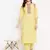 Yellow embroidered cotton salwar