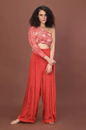 One Shouldered Top & Pants Set