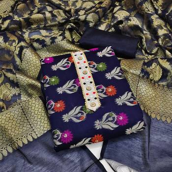 Blue banarasi banarasi salwar 1