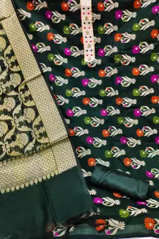 Green Banarasi Banarasi Salwar
