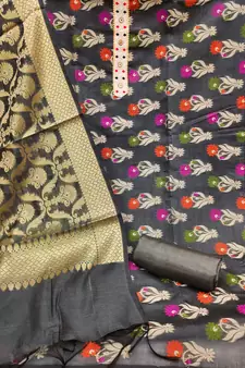 Grey Banarasi Banarasi Salwar