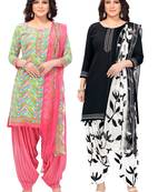 Multicolor printed crepe salwar