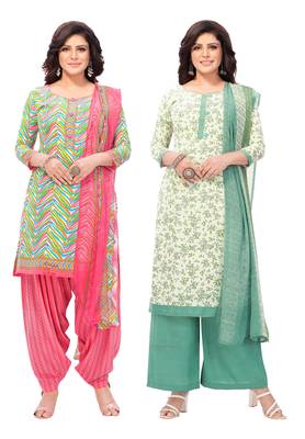 Multicolor printed crepe salwar 1