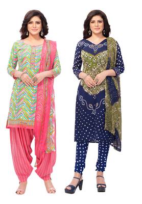 Multicolor printed crepe salwar 1