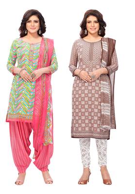 Multicolor printed crepe salwar 1