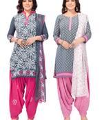 Multicolor printed crepe salwar