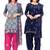 Multicolor printed crepe salwar