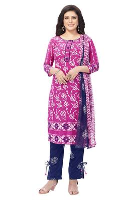 Multicolor printed crepe salwar 3