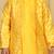 Yellow embroidered cotton silk boys-indo-western-dress