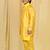 Yellow embroidered cotton silk boys-indo-western-dress