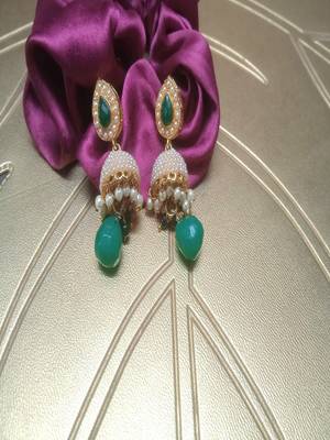  Gold Plated Designer Traditional Jhumki Earrings 1