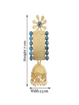  Amrapali Blue Gold plated Elegant Designer Ethnic Danglers Earrings 2