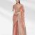 Pink woven organza saree with blouse