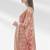 Pink woven organza saree with blouse