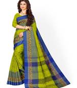 Green Pure Cotton Tant Handloom Saree