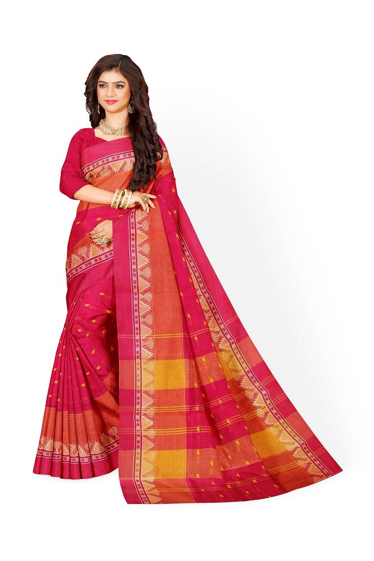Rani Pure Cotton Tant Handloom Saree