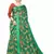 Green Printed Cotton Saree With Blouse