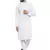 White embroidered cotton kurta-pajama