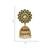 Gold cubic zirconia jhumkas