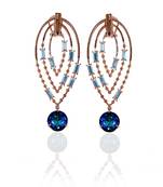 White And Blue Earring