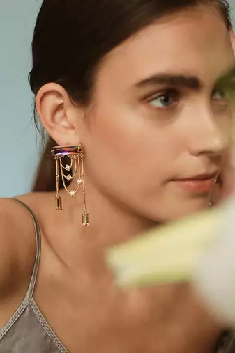 Multicolor And Goldearring