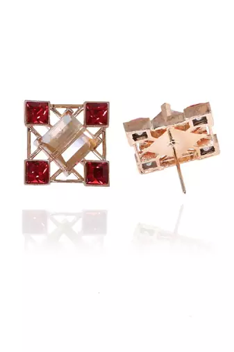 Red And Gold Earring