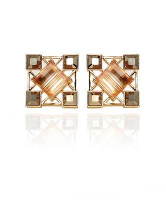 Metallic Grey And Gold Earring 1