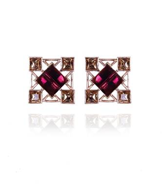 Purple And Gold Earring 1
