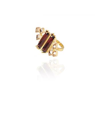 Gold And Maroon Ring 2