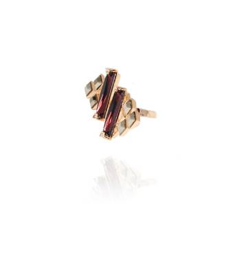 Light Gold And Maroon Ring 2