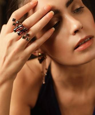 Light Gold And Maroon Ring 3