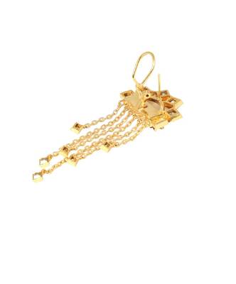 Gold And Maroon Earring 2