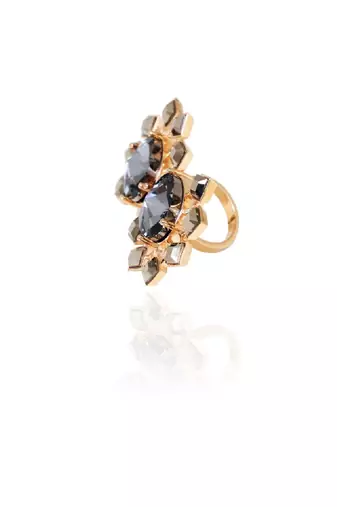 Metallic Grey And Grey Ring