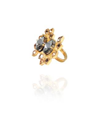Light Gold And Grey Ring 2