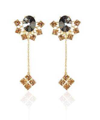Gold And Grey Earring 1