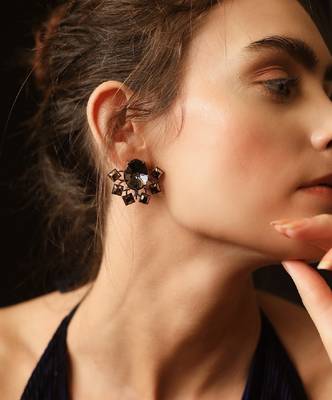 Light Gold And Grey Earring 4