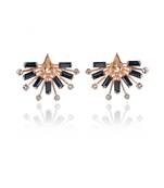 Gold And Blue In Rosegoldearring