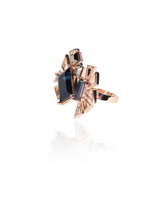 Blue In Rosegoldring 2