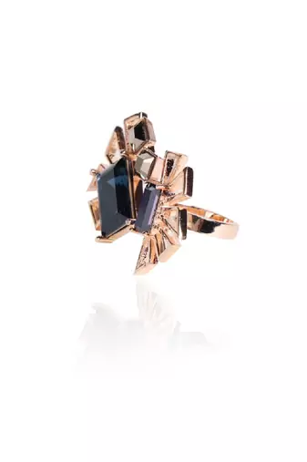 Blue In Rosegoldring