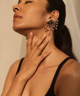 Grey And Gunmetal EARRING 1