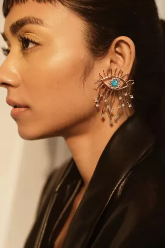 Blue EARRING