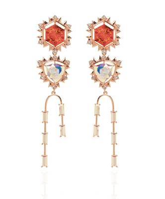 Fuschia And White EARRING 2